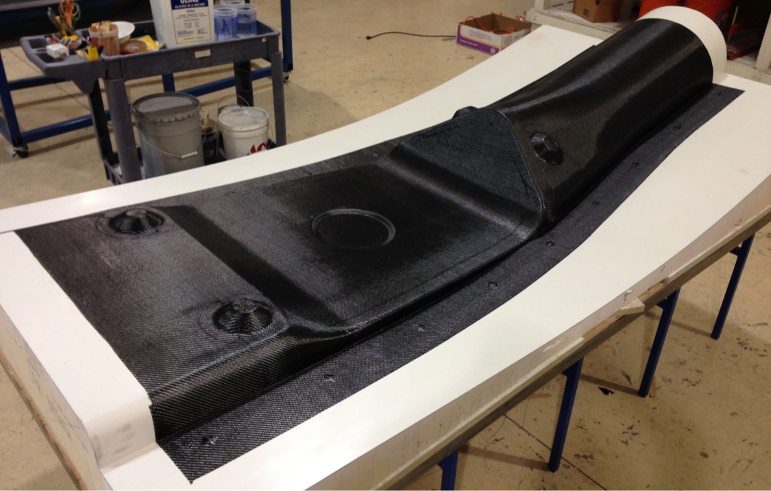 Mace Aviation composite layup during manufacturing