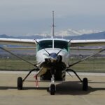 Cessna Caravan with Mace Aviation side-mounted sensor pod airborne