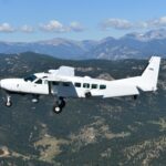 Cessna Caravan aircraft in flight with Mace Aviation side-mounted sensor pod
